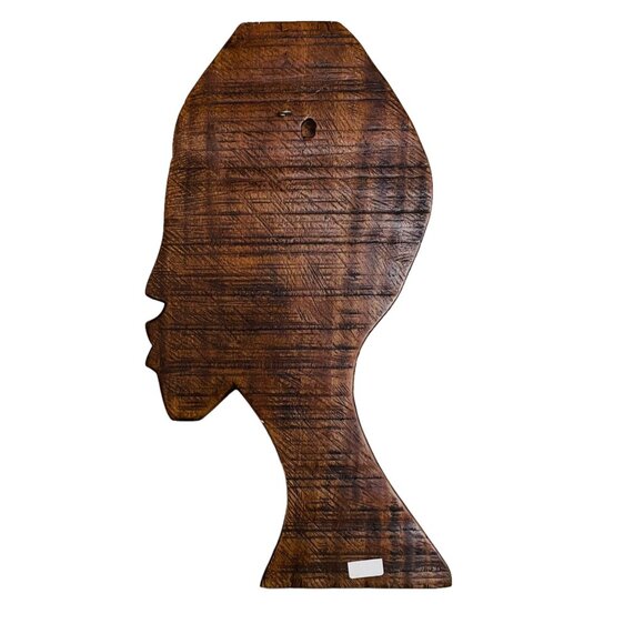 Hand-Carved African Tribal Wooden Mask Wall Art Decor 16" x 7 1/2" x 2" - Picture 5 of 8